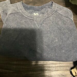 Kohl's Women’s Washed Blue Crewneck Sweater
